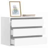 vidaXL Dulap colț cu sertare alb 80x41x58 cm lemn prelucrat