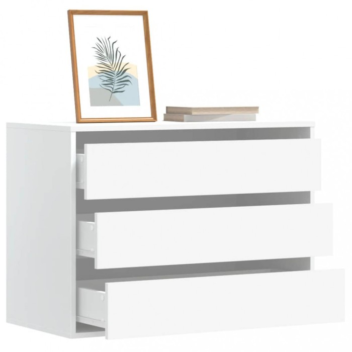 vidaXL Dulap colț cu sertare alb 80x41x58 cm lemn prelucrat