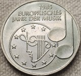 5 Mark / Marci 1985 Germania, European year of music, km#162, litera F