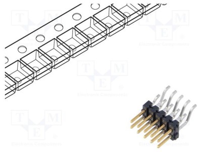 Conector şiruri pini tată 10 pini 2,54mm aurit SMT SAMTEC foto