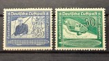 Deutsches Reich 1938 Seria Completă " 100 Jahre Graf Zeppelin" (25 Rpf Albastru &amp; 50 Rpf Verde, 2 Valori) Neștampilată - CKL2
