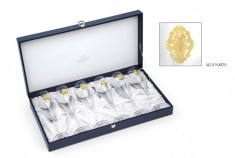 Arabesque Spumante Set 6 Glasses Champagne Gold Plated by Chinelli made in Italy foto