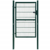 Poarta pentru gard 2D (simpla), verde, 106x190 cm GartenMobel Dekor, vidaXL