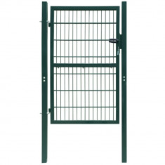 Poarta pentru gard 2D (simpla), verde, 106x190 cm GartenMobel Dekor