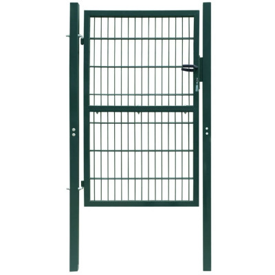 Poarta pentru gard 2D (simpla), verde, 106x190 cm GartenMobel Dekor foto