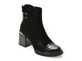 Botine FLAVIA PASSINI negre, 3013, din piele intoarsa