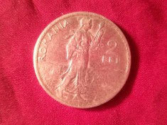 Moneda 2 lei 1911 Carol I 10g argint 835 , cal.F.Buna , anul 1911 mai tocit