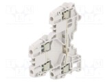 Conector de &icirc;mbinare TE Connectivity pentru şine 0,2-4mm2, 4 borne, gri, lăţime 5,2mm