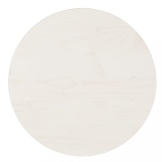 Gossi blat de masa, alb, &Oslash;40x2,5 cm, lemn masiv de pin