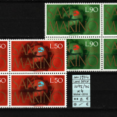 San Marino, 1974 | Aniv. 100 de ani de la fondarea UPU - Organizaţii | MNH | aph