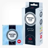 Prezervative ultra subtiri, Mister Size, marime 60 mm, 1 cutie x 10 buc