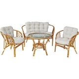 Set Grădină 4 Persoane Bahama &ndash; Ratan Natur