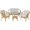 Set Grădină 4 Persoane Bahama &ndash; Ratan Natur