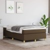 VidaXL Pat box spring cu saltea, maro închis, 120x200 cm, textil