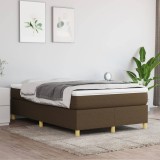 vidaXL Cadru de pat box spring, maro &icirc;nchis, 120x200 cm, textil