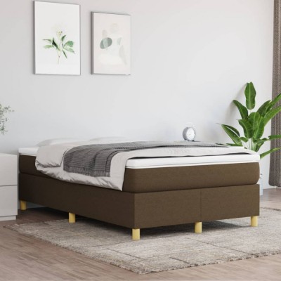 vidaXL Cadru de pat fără saltea, maro &amp;icirc;nchis, 120x200 cm, textil 3120948 foto