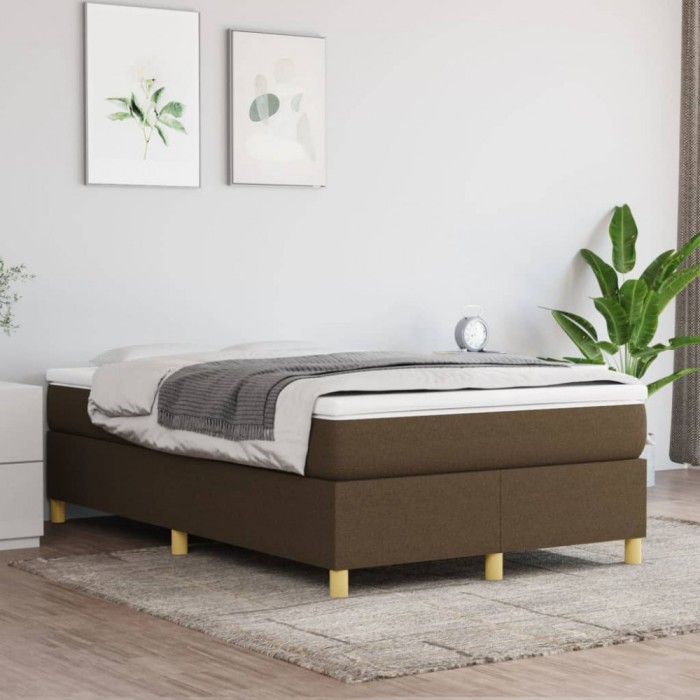 vidaXL Cadru de pat fără saltea, maro &icirc;nchis, 120x200 cm, textil 3120948