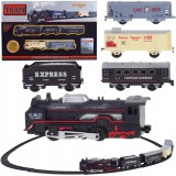 Set de trenulețe cu semne de circulație feroviară și accesorii alimentate cu baterii