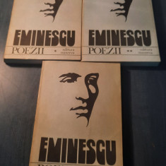 Mihai Eminescu poezii 3 volume minerva 1982