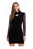 Cumpara ieftin Rochie casual pentru femei Desigual Vest_Maky 2000, negru, S - OUTLET