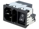 Conector alimentare AC soclu tată 4A 250VAC IEC 60320 KMF
