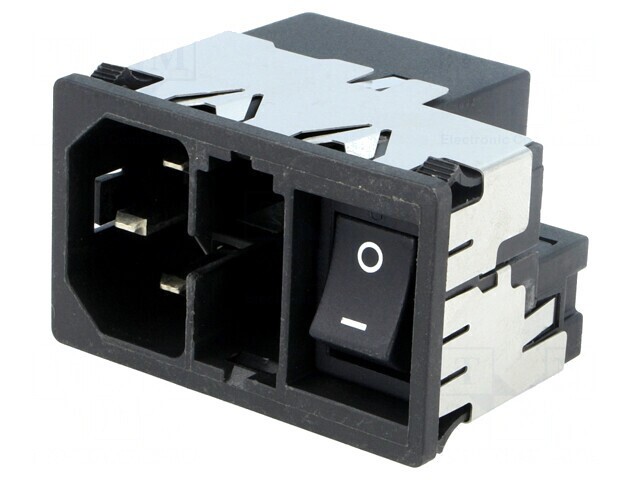 Conector alimentare AC soclu tată 4A 250VAC IEC 60320 KMF