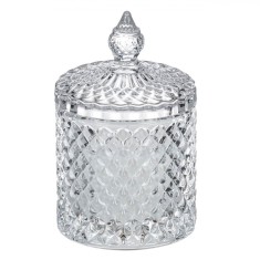 Lum&acirc;nare Decorativă, Model Transparent, Recipient Sticlă, Diametru 8.5x14cm, Timp Ardere 28 Ore