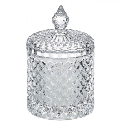 Lum&amp;acirc;nare Decorativă, Model Transparent, Recipient Sticlă, Diametru 8.5x14cm, Timp Ardere 28 Ore foto