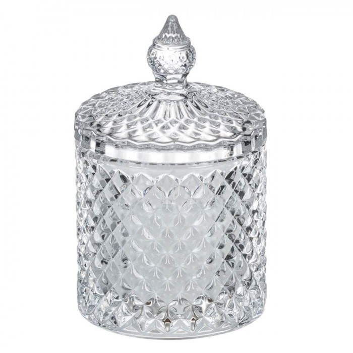 Lum&acirc;nare Decorativă, Model Transparent, Recipient Sticlă, Diametru 8.5x14cm, Timp Ardere 28 Ore