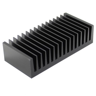 Radiator extrudat, aluminiu, 75mm x 200mm, neagra, FISCHER ELEKTRONIK, SK47/75/SA, T137127 foto