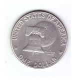 Moneda SUA 1 dollar/dolar 1976 D, tipul I, scris gros, stare foarte buna, America de Nord, Cupru-Nichel