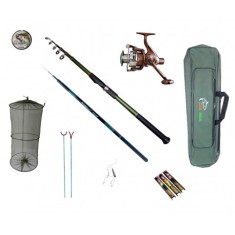 Pachet pescuit sportiv cu lanseta de 3.6 m, undita tronson scurt de 3.6 m si accesorii Cool Angel