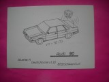 HOPCT 15114 AUDI 90 [AUTOMOBIL] -GERMANIA--CARTE POSTALA RADIO AMATOR / RADIOAMATORI CARICATURA -CIRCULATA