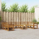 vidaXL Set de canapele de exterior 11 pcs natural Lemn Solid de Acacia 3367092