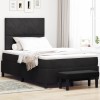 VidaXL Pat cu arcuri cu saltea cu headboard Negru 120 x 190 cm Catifea 3344566