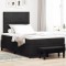 vidaXL Pat cu arcuri cu saltea cu headboard Negru 120 x 190 cm Catifea 3344566