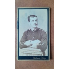 Fotografie tip CDV, sublocotenent 1885
