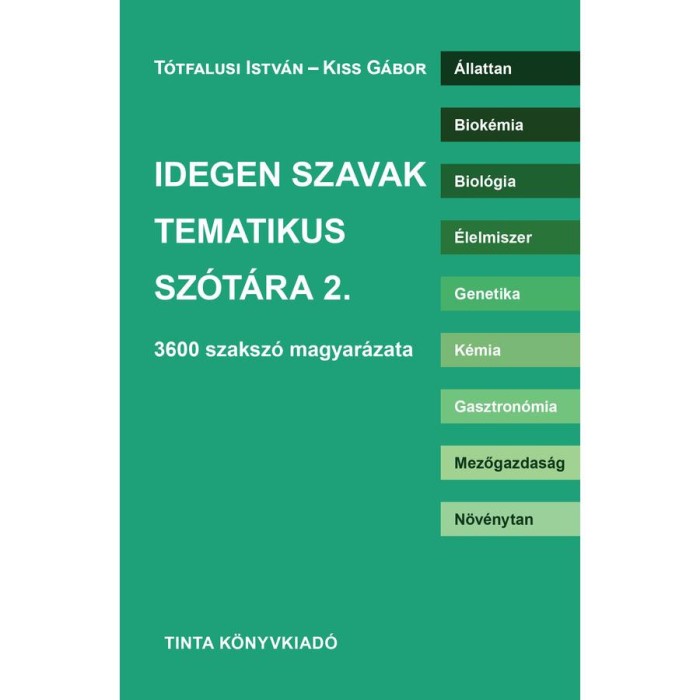 Idegen szavak tematikus sz&oacute;t&aacute;ra 2. - Kiss G&aacute;bor-T&oacute;tfalusi Istv&aacute;n