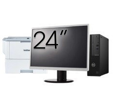 Pachet Calculator Second Hand DELL OptiPlex 3080 SFF, Intel Core i5-10500 3.10 - 4.50GHz, 8GB DDR4, 256GB SSD + Monitor 24 Inch + Imprimanta Brother H