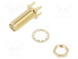 Conector SMA Soclu Mamă Drept THT pentru Montare pe Panou PTFE - ADAM TECH