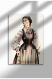 RF-9|Poster Folclor Rom&acirc;nesc, Costume Tradiționale, Imprimeu Digital pe P&acirc;nză, Artă Murală Etnică Vintage | A3 (29.7 x 42 cm) - RF-9