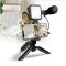 Kit de Vlogging cu Trepied LED Video si Suport pentru Telefon Andowl Q-ZJ09, Gama de 49 LED-uri puternice