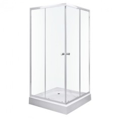 Cabină de duș pătrată Olga SQ 90x90 cm cu cădiță de duș