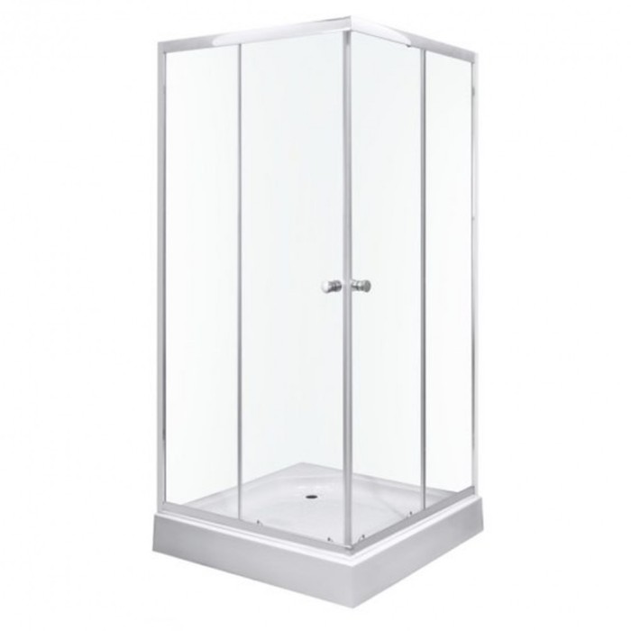 Cabină de duș pătrată Olga SQ 80x80 cm cu cădiță de duș