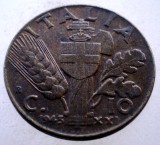 1.712 ITALIA WWII VITTORIO EMANUELE III 10 CENTESIMI 1943 R, Europa, Bronz-Aluminiu