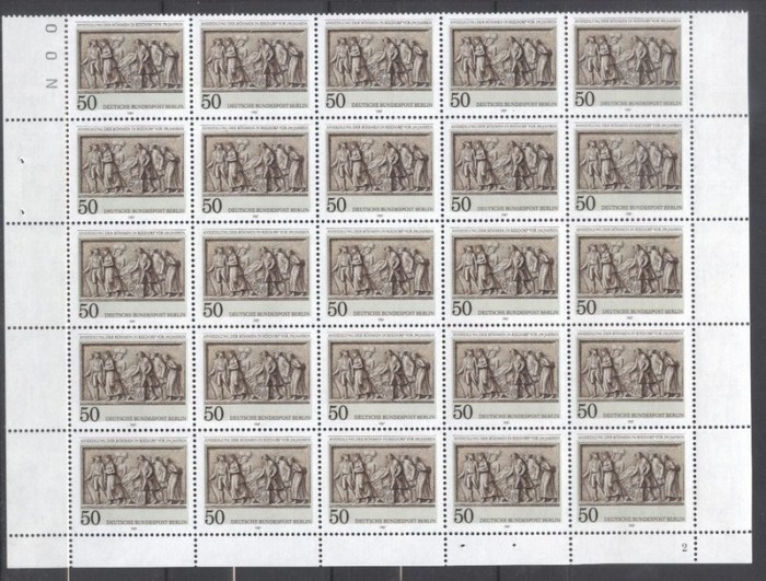 Germany Berlin 1987 Rixdorf, block of 25, Mi.784, MNH S.239