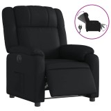 Cumpara ieftin Fotoliu rabatabil electric, negru, piele ecologica