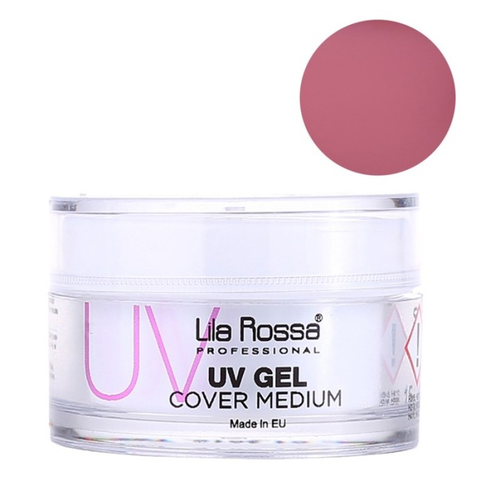 Gel UV pentru unghii Cover Medium Lila Rossa, 15 g Gel UV pentru unghii Cover Medium Lila Rossa, 15 g