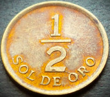 Cumpara ieftin Moneda exotica 1/2 SOL DE ORO - PERU, anul 1976 * Cod 5409, America Centrala si de Sud