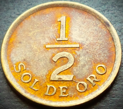 Moneda exotica 1/2 SOL DE ORO - PERU, anul 1976 * Cod 5409 foto